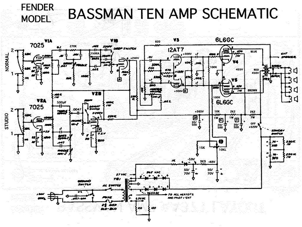bassman 10 schematic