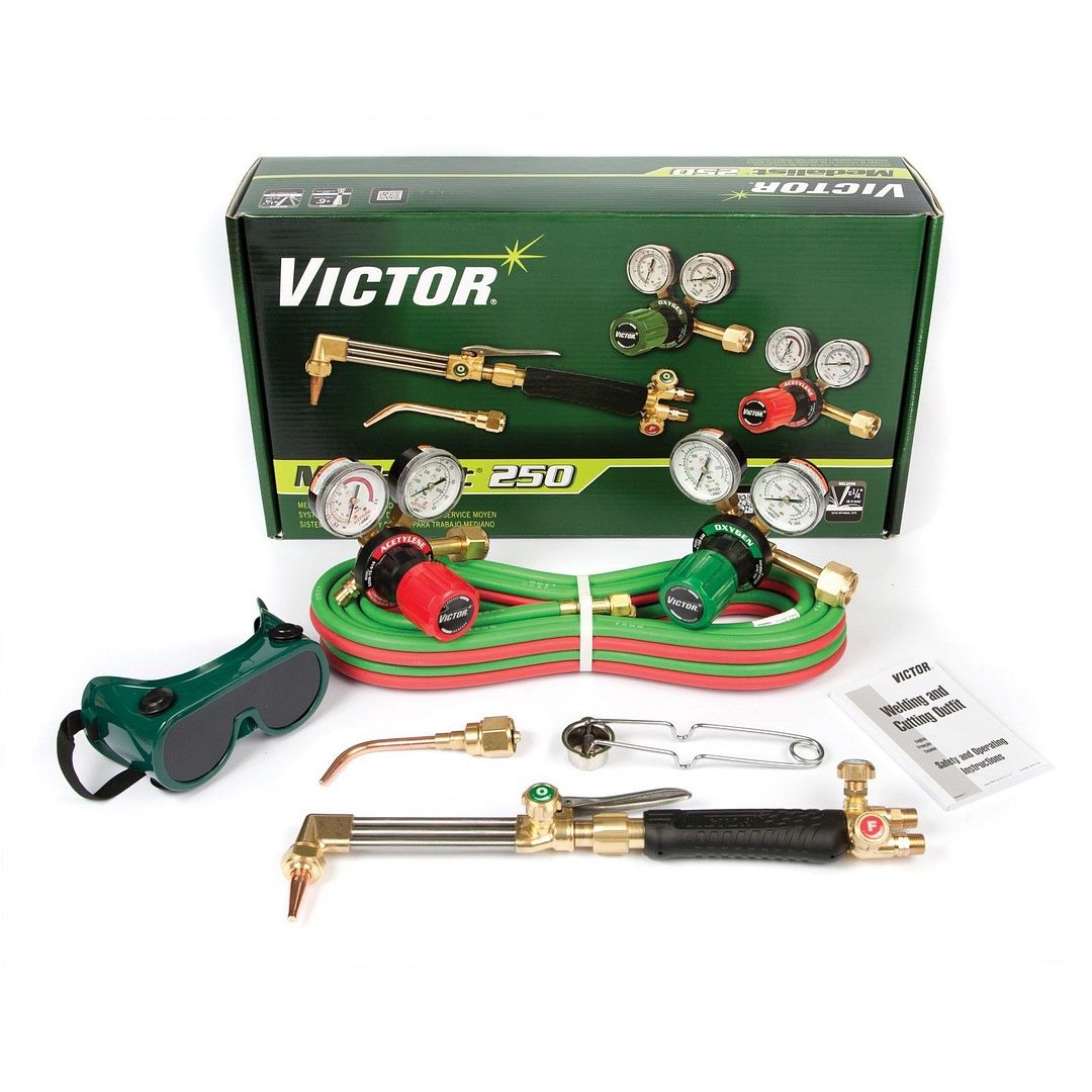 03842541 Victor Medalist 250 Torch Kit Set With Regulators CA24113