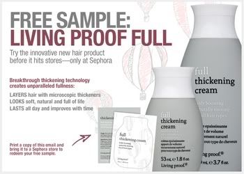 sephora freebie living proof cream