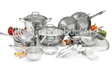 NEW Wolfgang Puck Stainless Steel Cookware Set   18 pc Tempered glass 